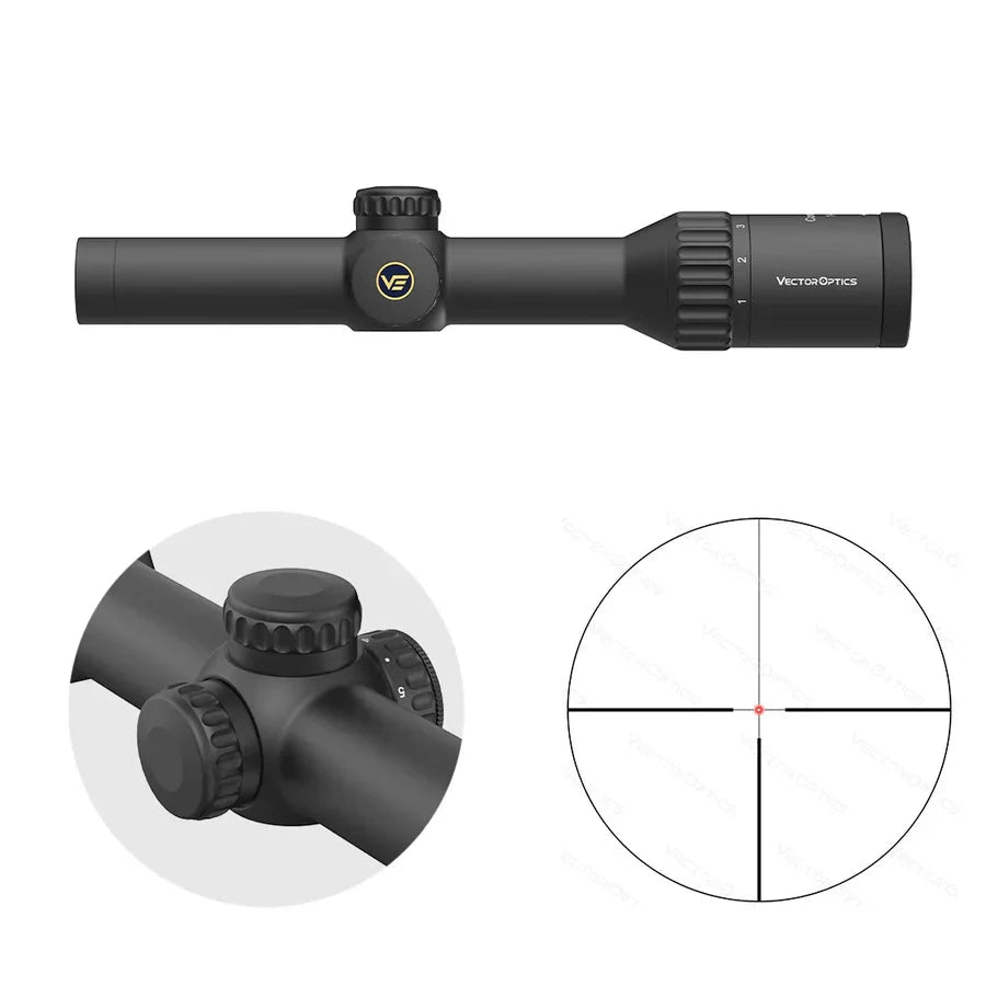 Vector Optics Continental x6 1-6x24 Fiber riflescope