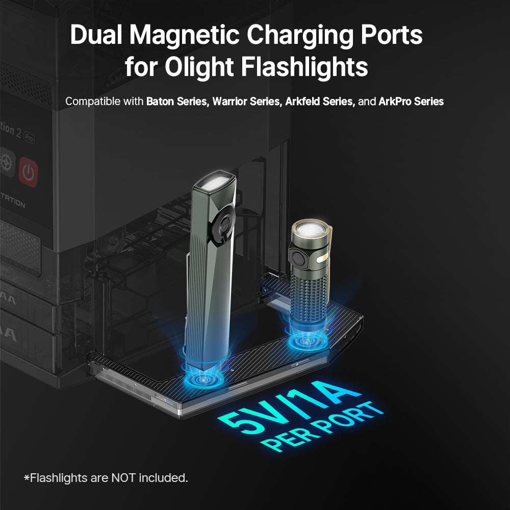 Olight Ostation 2 Pro | smart AA/AAA battery charger | 3-in-1