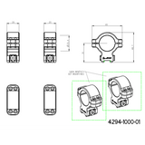 CZ 457 scope rings for dovetail | 1 inch [25.4mm] JK-N