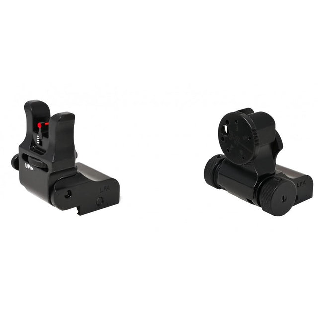 Folding adjustable sights for Picatinny base | with fiber optics