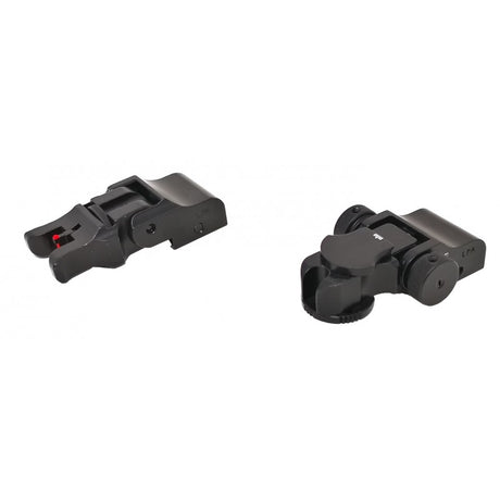 Folding adjustable sights for Picatinny base [AR-15 M4 & other] | with fiber optics
