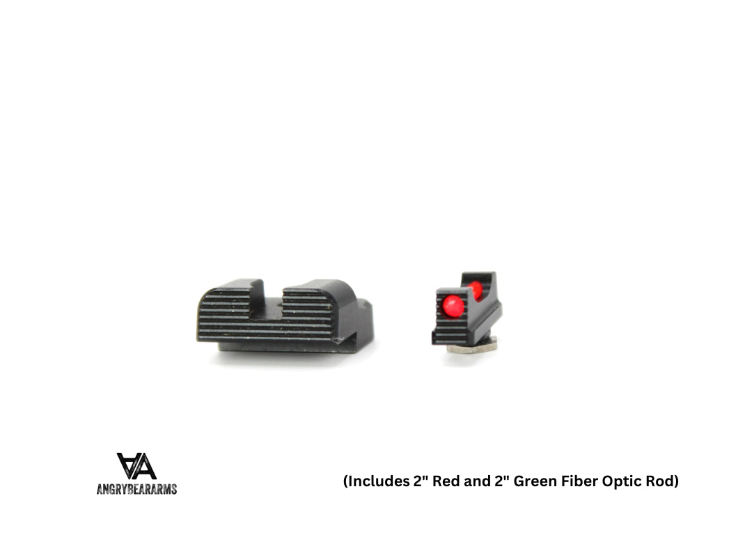 Low sights for Glock Slimline [G42 G43 G43X G48] | with fiber optics