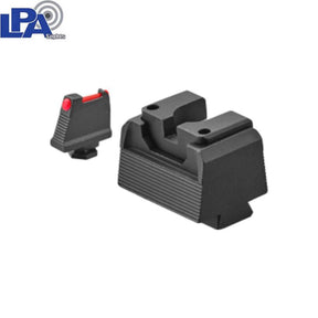 Tall semi-adjustable sights for Glock MOS [G17 MOS G19 MOS & other] | with fiber optics
