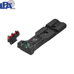 S&W revolver [686 629 19 66 586 & other] red dot ready adjustable sights [spring-front sight] | with fiber optics