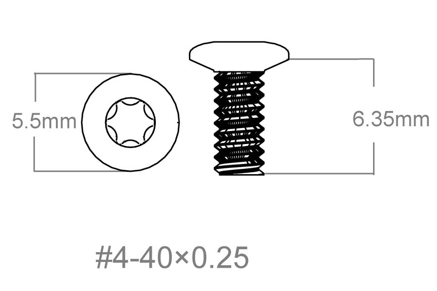 Set of screws 3pcs | 4-40x0.250" [T10]