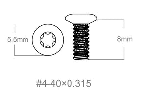 Set of screws 3pcs | 4-40x0.315’’ [T10]