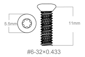 Set of screws 3pcs | 6-32x0.433’’ [T10]
