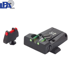 Adjustable sights for Glock [G17 G19 G26 & other] | with fiber optics
