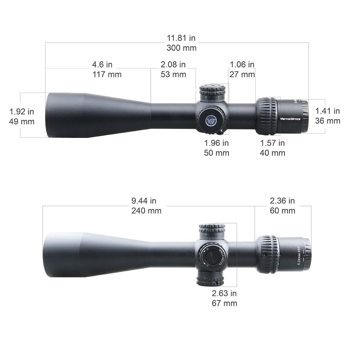 Vector Optics Veyron 6-24x44 FFP rifle scope Vector Optics