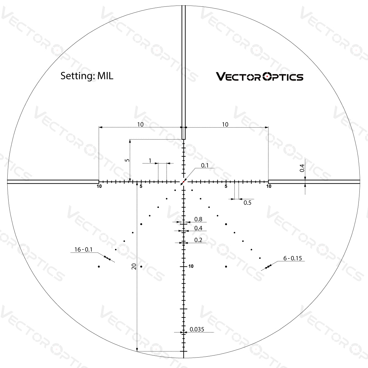 Vector Optics Veyron 6-24x44 IR First Focal Plane Illuminated rifle scope Vector Optics