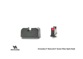 Walther PDP tall sights | with fiber optics