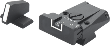 Browning Hi-Power adjustable sights | white lines