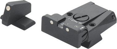 Browning Hi-Power [Vigilante Mark III Practical HP40] adjustable sights | white dots