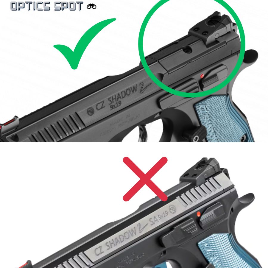 CZ Shadow 2 Optics Ready plate | Aimpoint A-CUT footprint