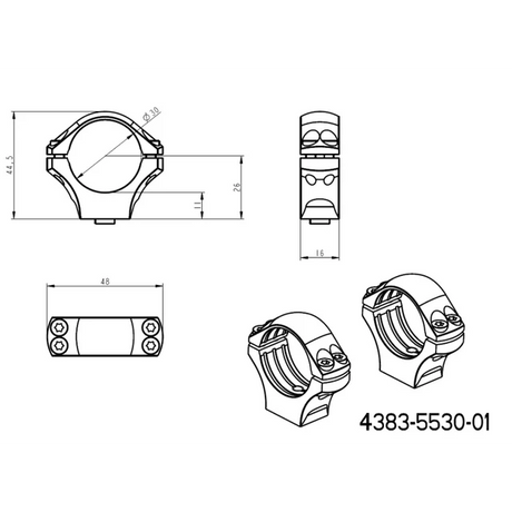 30mm scope rings | long Blaser base