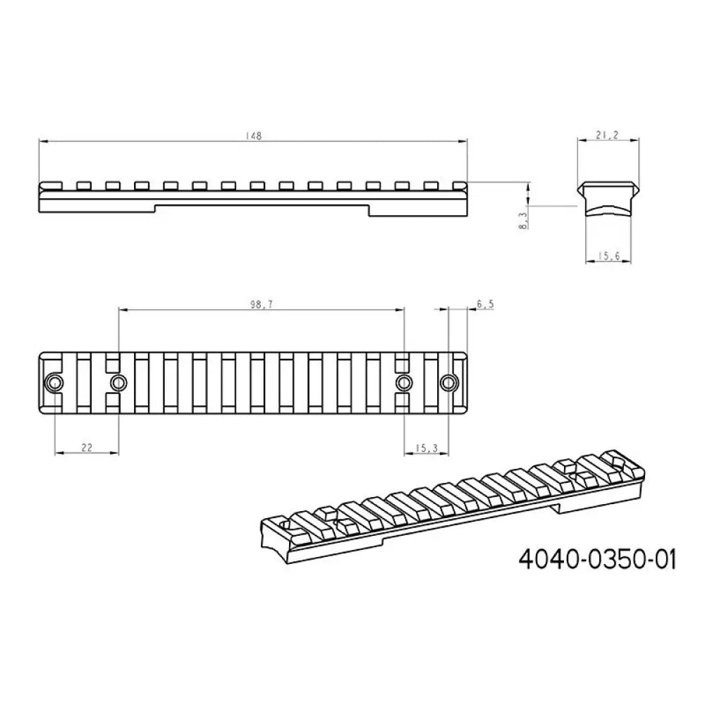 Howa 1500S Picatinny rail [steel]