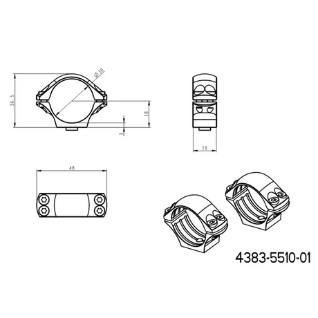 30mm scope rings | long Blaser base