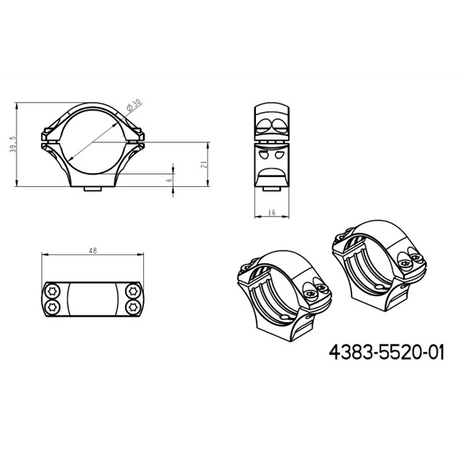30mm scope rings | long Blaser base