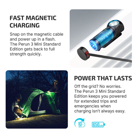 Olight Perun 3 Mini | rechargeable headlamp | 1 250 lm