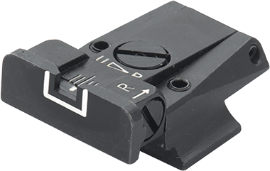 Smith & Wesson [Cal. 9 Cal. 40 3rd Gen & 1911E Cal. 45] adjustable rear sight | white lines